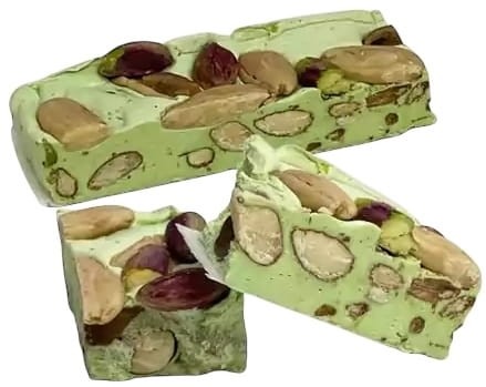 Hiszpański Pistacjowy Turron Nugat w Czekoladzie Mlecznej 150g INSPIRED BY DUBAI