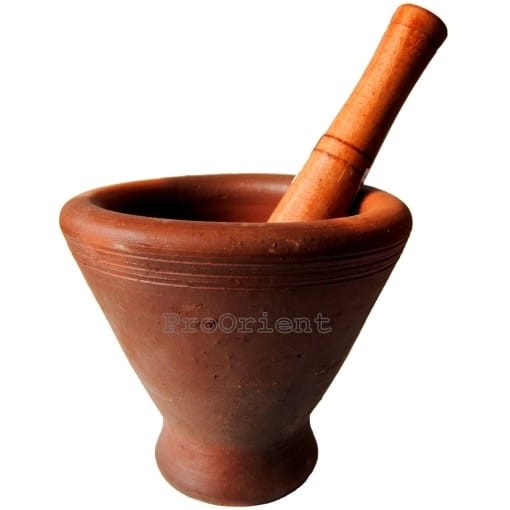 Tradycyjny Orientalny Moździerz z Wypalanej Gliny Duży 20cm PROORIENT