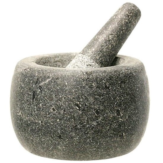 Moździerz Kuchenny Granitowy Kamienny z Tłuczkiem Średnica 14cm Wysokość 10cm JADE TEMPLE