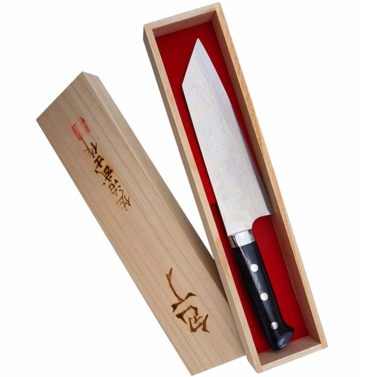 Takeshi Saji Blue Steel Ręcznie Kuty Japoński Nóż Bunka 17cm