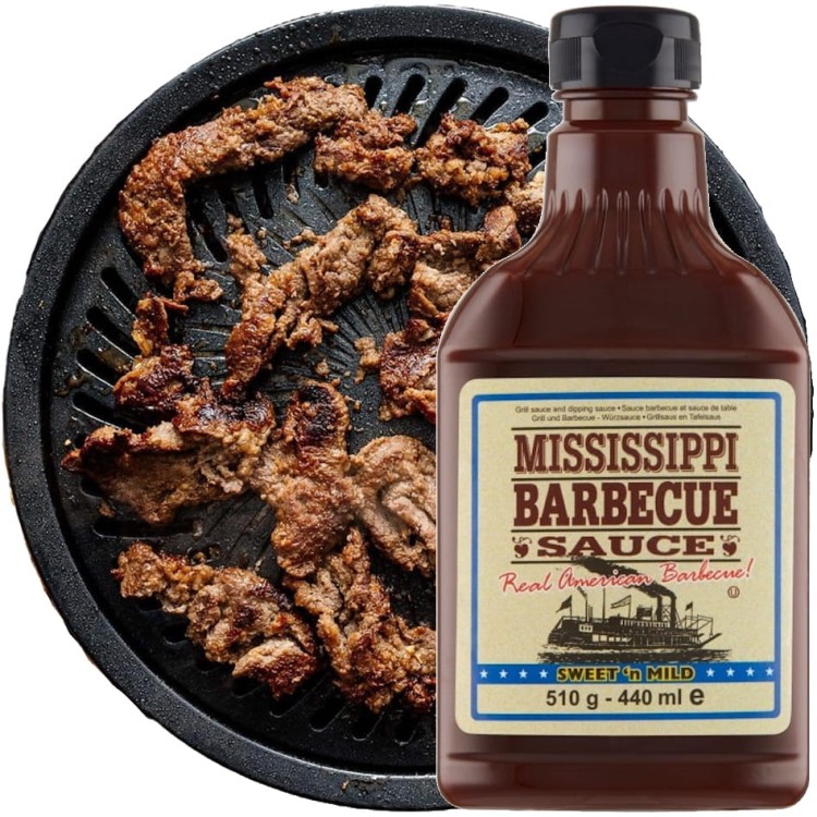 Sos Do Grilla Barbecue Słodki - Łagodny 510g MISSISSIPPI BARBECUE SAUCE