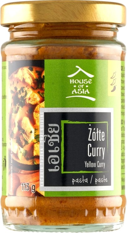 Żółta Tajska Pasta Curry Żółte Yellow Curry Paste 113g HOUSE OF ASIA