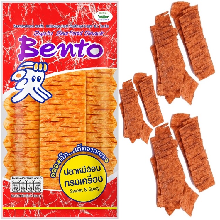 Tajska Przekąska Kałamarnica Słodko-Pikantna Squid Snack Sweet And Spicy 20g BENTO