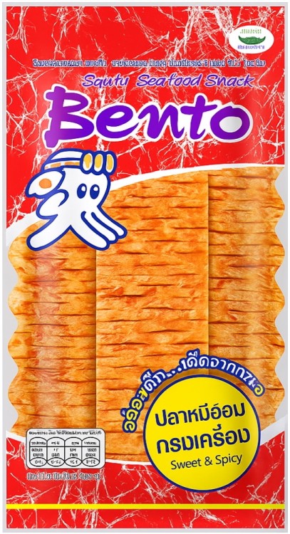 Tajska Przekąska Kałamarnica Słodko-Pikantna Squid Snack Sweet And Spicy 20g BENTO
