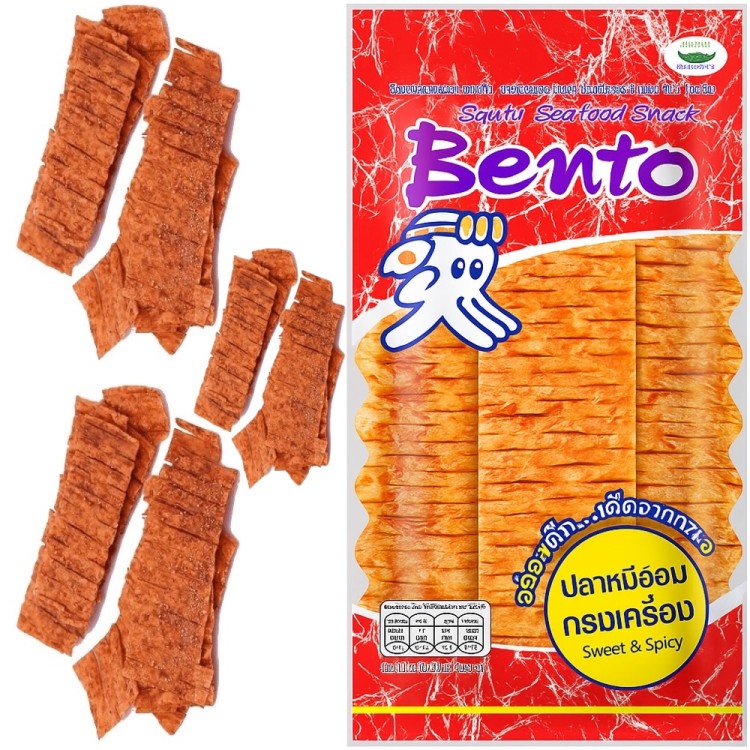 Tajska Przekąska Kałamarnica Słodko-Pikantna Squid Snack Sweet And Spicy 20g BENTO