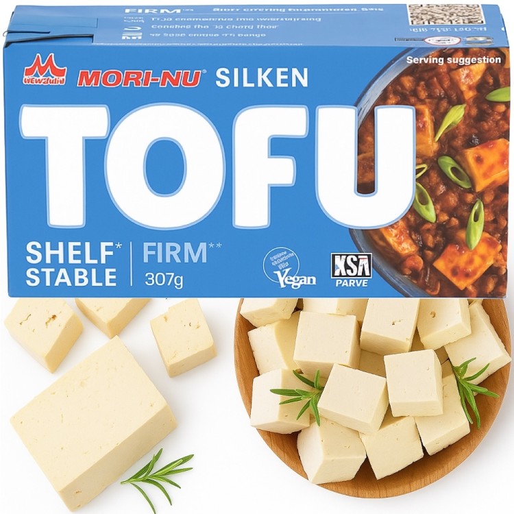 Serek TOFU Silken Firm Zwarte Do Smażenia Sałatek i Deserów 307g MORI-NU