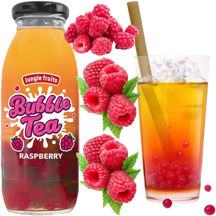 Napój Herbaciany z Pękającymi Kuleczkami Bubble Tea Malina 300ml JUNGLE FRUITS