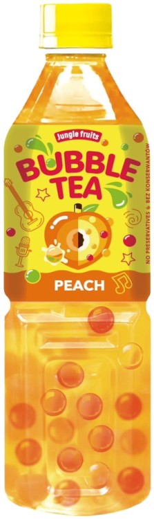 Napój Herbaciany z Pękającymi Kuleczkami Bubble Tea Brzoskwinia 500ml JUNGLE FRUITS