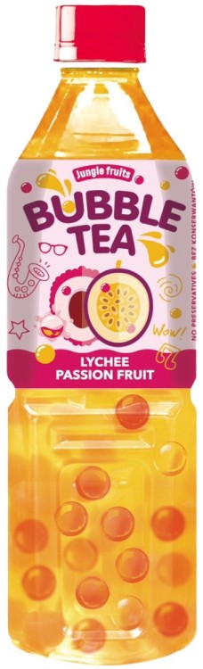 Napój Herbaciany z Pękającymi Kuleczkami Bubble Tea Liczi Marakuja 500ml JUNGLE FRUITS