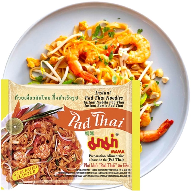 KARTON Tajska Zupka Błyskawiczna Makaron Ryżowy Instant Pad Thai 30x70g MAMA