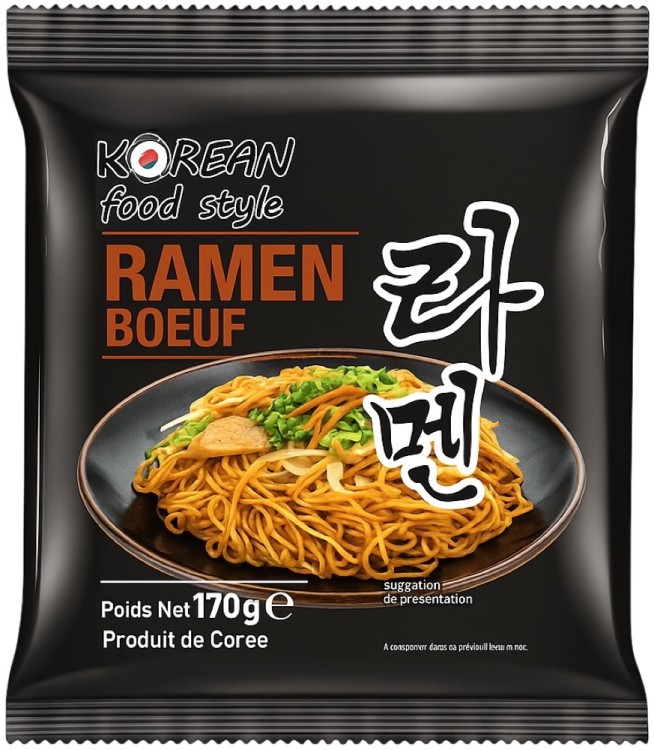 Koreański Gotowany Ramen Instant z Wołowiną Beef Noodles 170g KOREAN FOOD STYLE