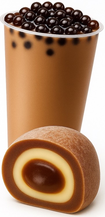 Ciastka Ciasteczka Ryżowe Galaretki BOBA MOCHI z Nadzieniem BRĄZOWY CUKIER 180g YUKI & LOVE