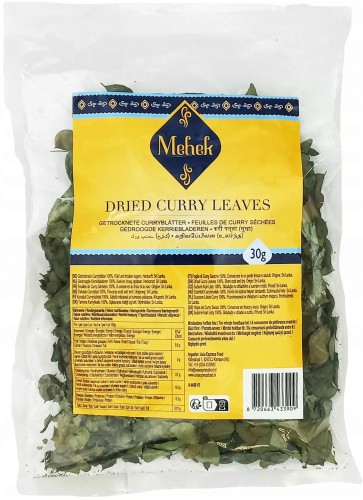 Suszone Naturalne Liście Curry Leaves Aromatyczny Smak 30g MEHEK