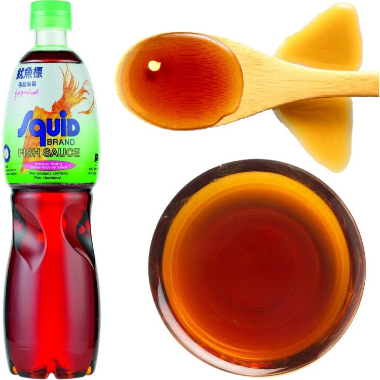 Tajski Sos Rybny z Anchois Ryby Słony Smak i Intensywny Aromat 700ml SQUID BRAND