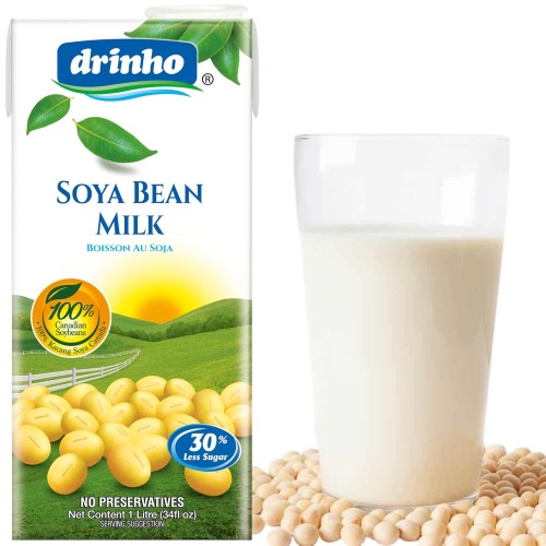 Napój Sojowy Mleko Sojowe Soya Bean Milk w Kartonie 1000ml 1L DRINHO