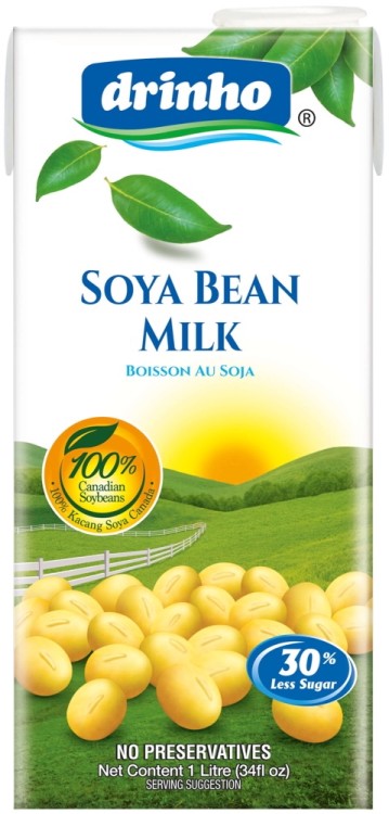 Napój Sojowy Mleko Sojowe Soya Bean Milk w Kartonie 1000ml 1L DRINHO