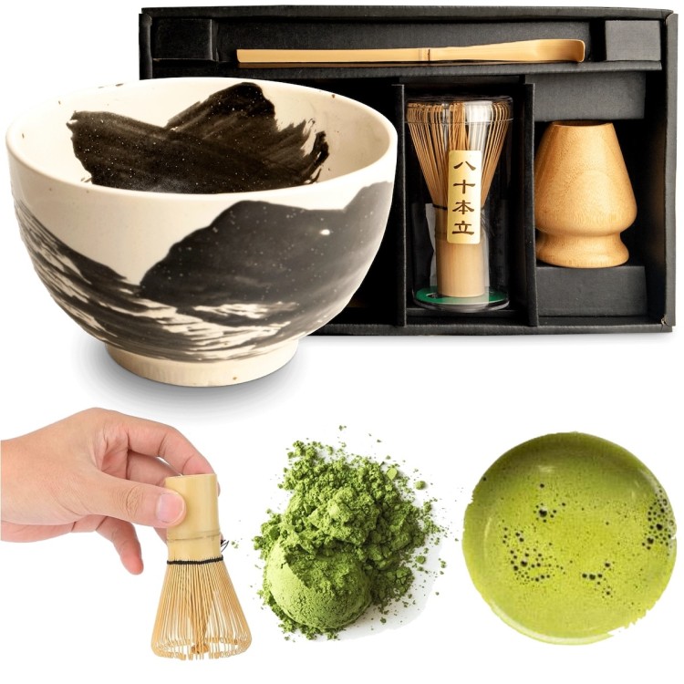 Zestaw Do Przygotowania Herbaty Matcha Matchy SHIRO KURO 4 Elementy EDO JAPAN