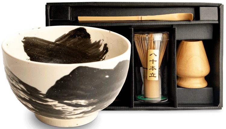 Zestaw Do Przygotowania Herbaty Matcha Matchy SHIRO KURO 4 Elementy EDO JAPAN