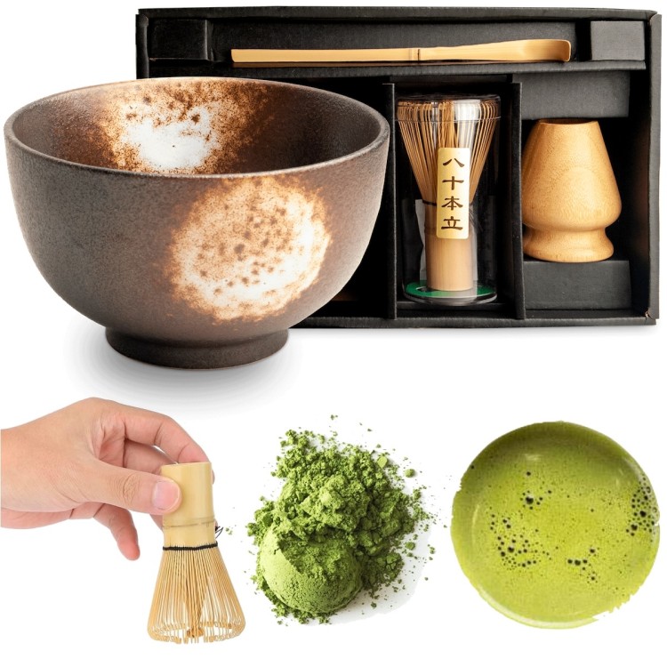 Zestaw Do Przygotowania Herbaty Matcha Matchy KUROBIZEN 4 Elementy EDO JAPAN