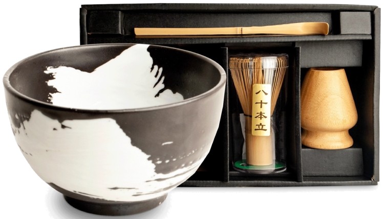 Zestaw Do Przygotowania Herbaty Matcha Matchy KURO SHIRO 4 Elementy EDO JAPAN
