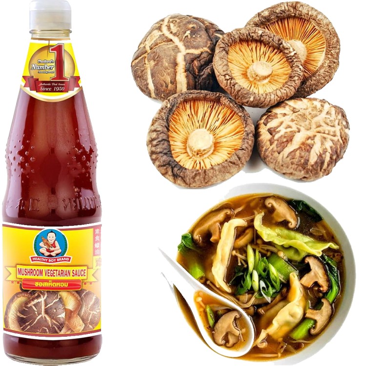 Sos Sojowy Grzybowy Wegetariański Aromat Grzybów Mushroom Soy Sauce 700ml HEALTHY BOY BRAND