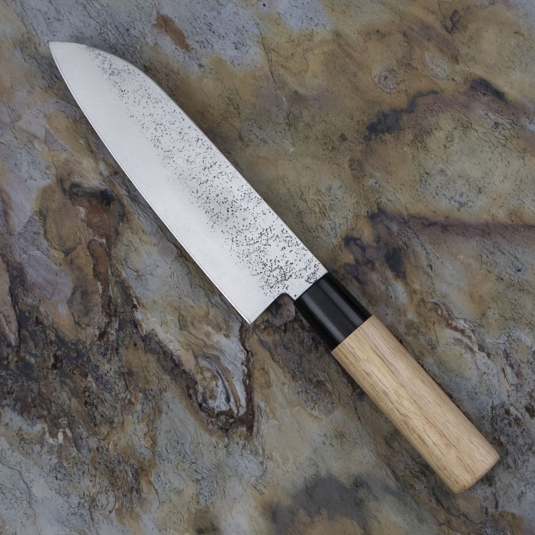 Satake Nashiji Natural Japoński Ostry Nóż Kuchenny Santoku Do Warzyw 56 HRC 17cm