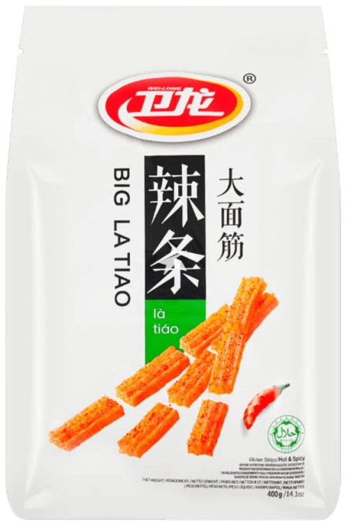 Chińska Pikantna Przekąska Snack Big La Tiao HOT & SPICY 106g WEI-LONG