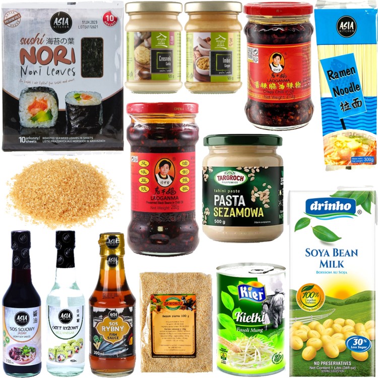 Zestaw Składników Do Przygotowania Japońskiej Zupy TANTANMEN RAMEN 14 Produktów