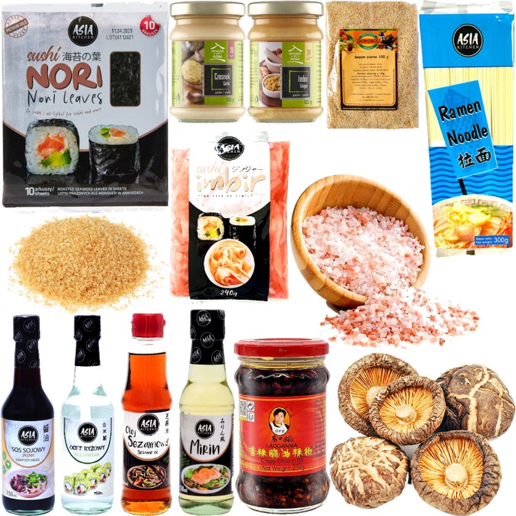 Zestaw Do Przygotowania Kremowego Tonkotsu HAKATA Fukuoki Ramen 14 Produktów