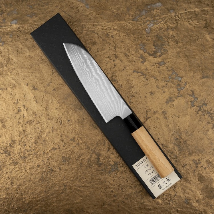 Tojiro Ouran VG-10 Damascus Japoński Nóż Kuchenny Santoku 16,5cm