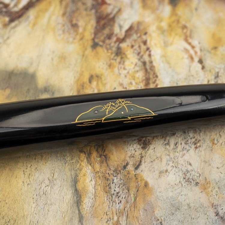 Takeshi Saji Art Fuji Unique Ręcznie Kuty R-2 Japoński Nóż Kuchenny Santoku 18cm + Saya