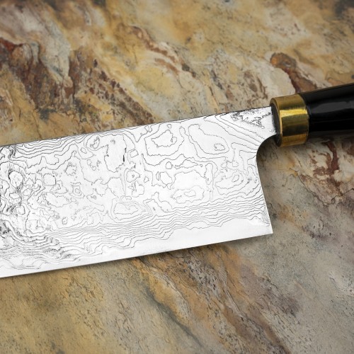 Takeshi Saji Art Fuji On Lake Ręcznie Kuty R-2 Japoński Nóż Kuchenny Nakiri 17cm + Saya