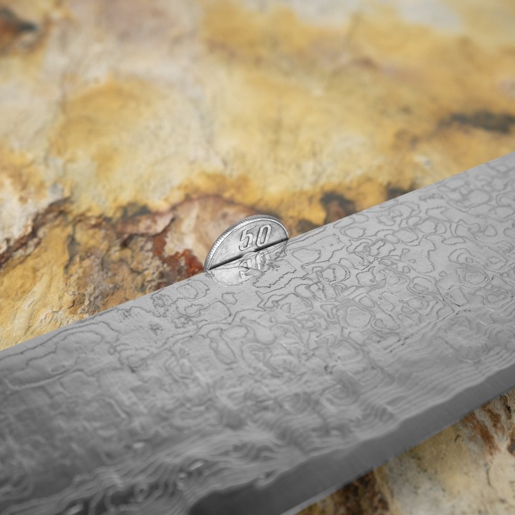 Takeshi Saji Art Fuji Unique Ręcznie Kuty R-2 Japoński Nóż Kuchenny Nakiri 17cm + Saya