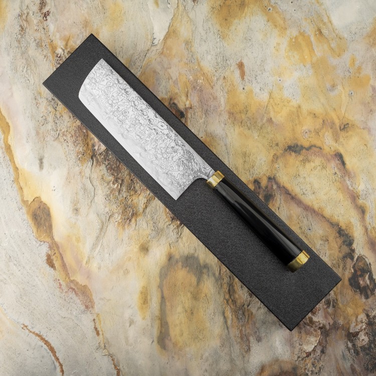 Takeshi Saji Art Fuji Unique Ręcznie Kuty R-2 Japoński Nóż Kuchenny Nakiri 17cm + Saya