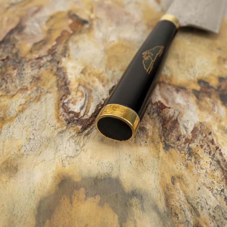 Takeshi Saji Art Fuji Unique Ręcznie Kuty R-2 Japoński Nóż Kuchenny Szefa Kuchni 21cm + Saya