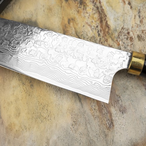 Takeshi Saji Art Tori Fuji On Lake Ręcznie Kuty R-2 Japoński Nóż Kuchenny Szefa Kuchni 21cm + Saya