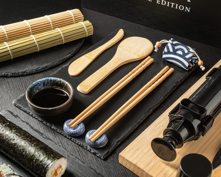 Zestaw Do Robienia Sushi Roller Maty Nóż Pałeczki Idealny Na Prezent SUSHI SET DELUXE EDITION