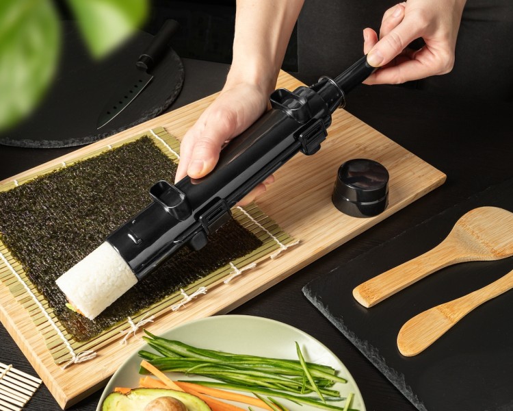 Zestaw Do Robienia Sushi Roller Maty Nóż Pałeczki Idealny Na Prezent SUSHI SET DELUXE EDITION