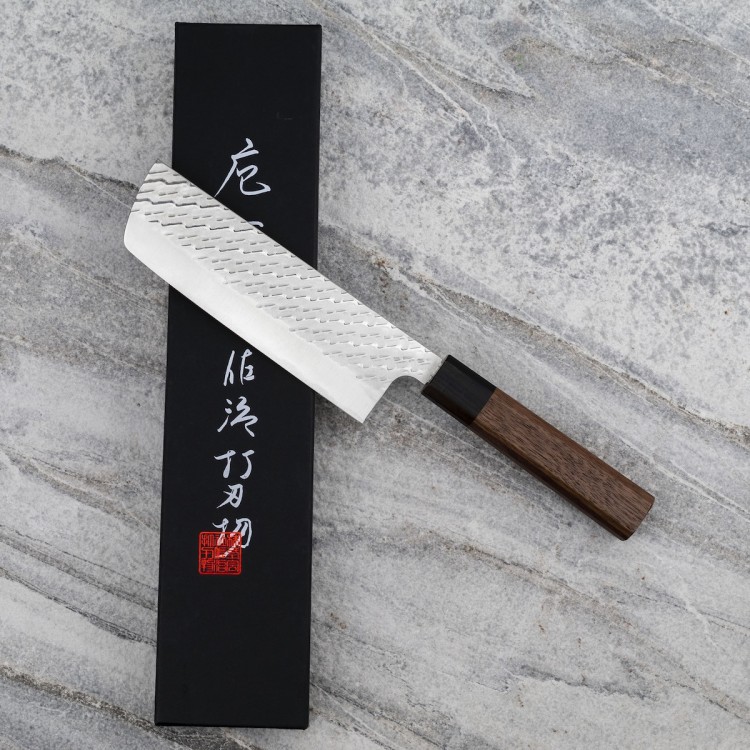 Takeshi Saji STRIX Ręcznie Kuty Japoński Ostry Nóż Kuchenny Nakiri 17cm