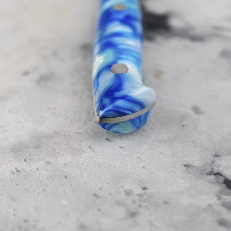 Takeshi Saji STRIX Blue Acrylic Ręcznie Kuty Japoński Ostry Nóż Kuchenny Uniwersalny 13cm