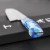 Takeshi Saji STRIX Blue Acrylic Ręcznie Kuty Japoński Ostry Nóż Kuchenny Santoku 18cm
