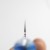 Takeshi Saji STRIX Blue Acrylic Ręcznie Kuty Japoński Ostry Nóż Kuchenny Santoku 18cm