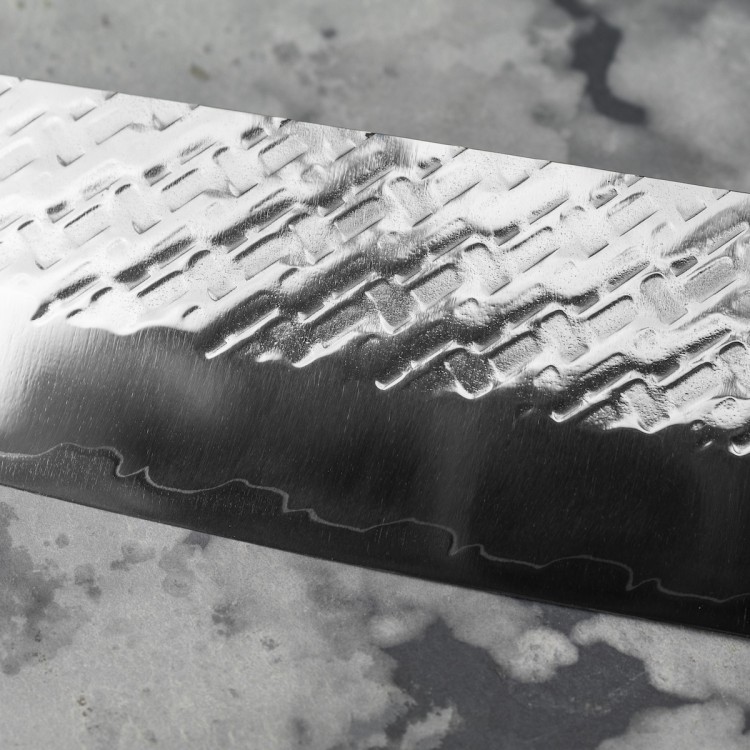 Takeshi Saji STRIX Blue Acrylic Ręcznie Kuty Japoński Ostry Nóż Kuchenny Nakiri 17cm