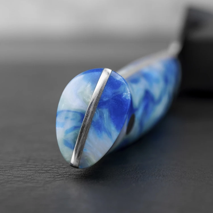 Takeshi Saji STRIX Blue Acrylic Ręcznie Kuty Japoński Ostry Nóż Kuchenny Szefa Kuchni 21cm