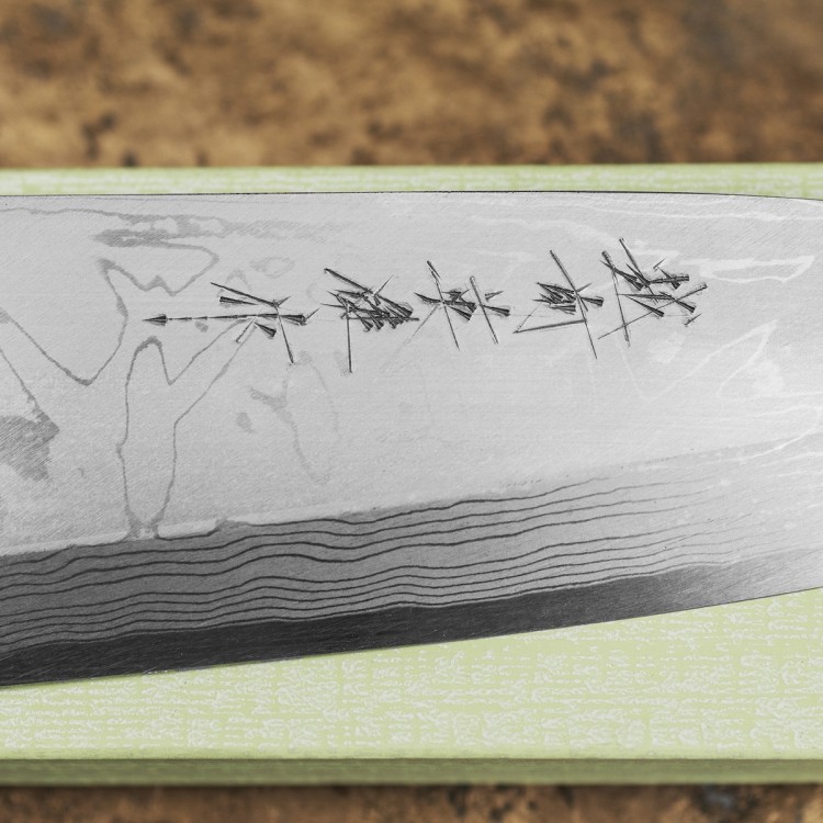 Hideo Kitaoka Shirogami Satin Japoński Nóż Deba Do Filetowania 61 HRC 18cm