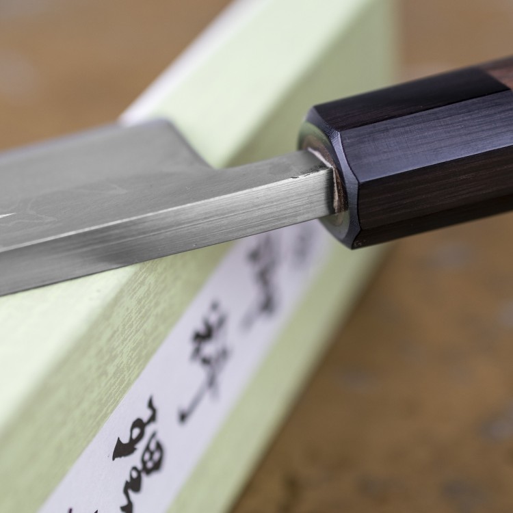 Hideo Kitaoka Shirogami Satin Japoński Nóż Deba Do Filetowania 61 HRC 18cm