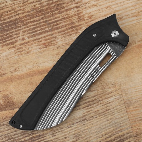 Takeshi Saji R-2 Ręcznie Kuty Składany Japoński Nóż Santoku 62-63 HRC 13cm