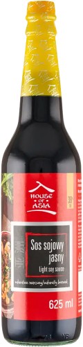 Jasny Sos Sojowy Naturalnie Ważony Bez Glutaminianu Sodu 625ml HOUSE OF ASIA