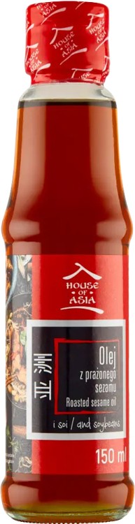 Intensywny Olej Sezamowy z Prażonego Sezamu Do Potraw Zup i Sałatek 150ml HOUSE OF ASIA
