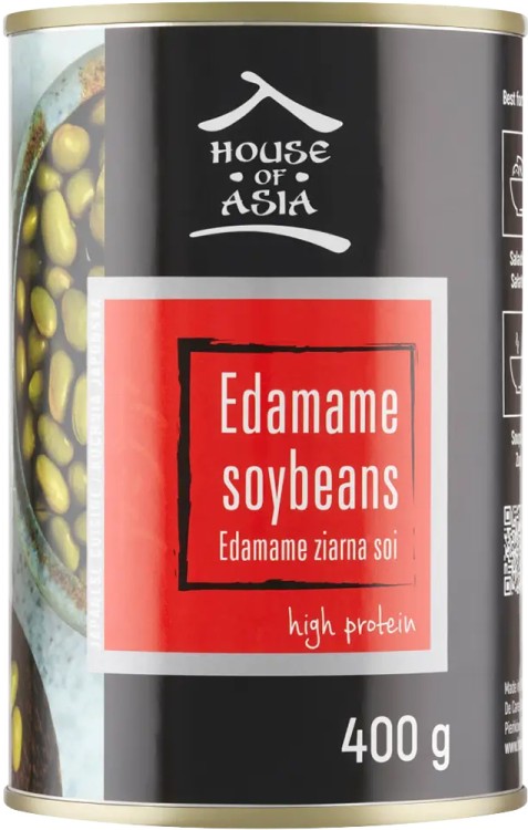 Chińska Fasola Edamame Soja w Zalewie Ziarna Soi Dużo Białka 400g HOUSE OF ASIA